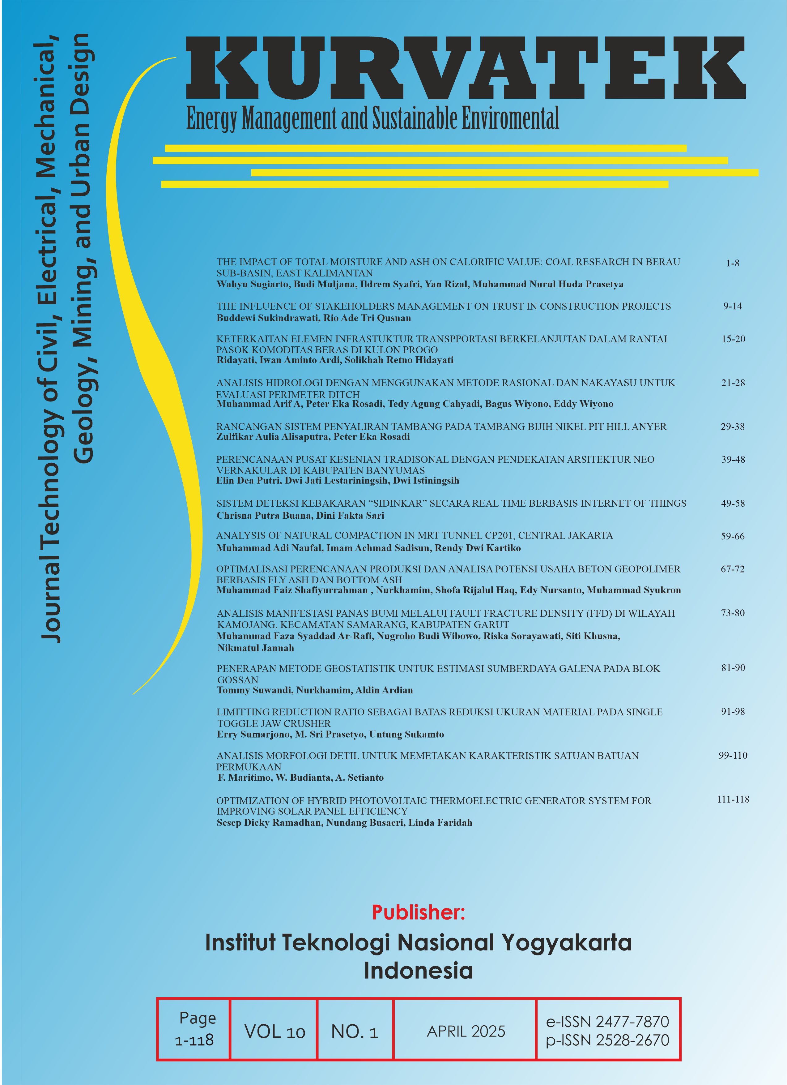 					View Vol. 10 No. 1 (2025): Energy Management and Sustainable Environment
				
